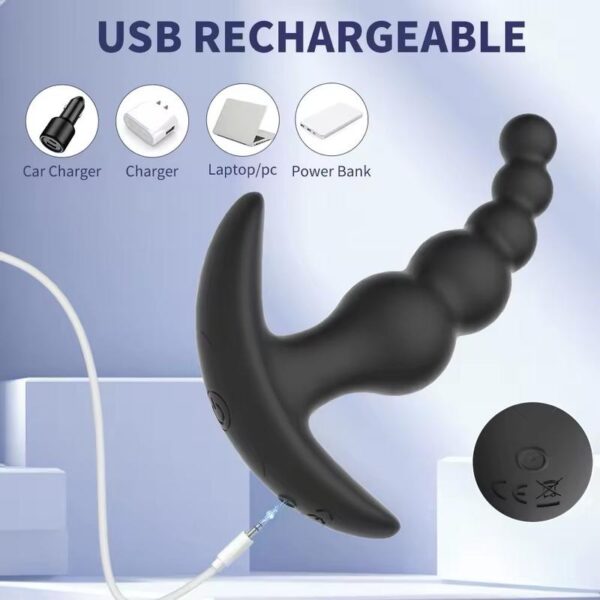 ⁦Anal plug مدرج فيبريشن تحكم موبيل وريمود⁩ - الصورة ⁦5⁩